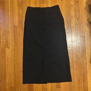 Anthropologie Black Stretch Maxi Skirt with Back Slit Women’s 14